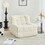 Bean Bag Chair Sofa, Sherpa Beanbag Chair Couch for Adults, Armless Tufted Bean Bag Lounge Soft Comfy Chair for Bedroom, Living Room or Balcony(Beige)