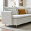92"Teddy Fabric Sofa, Modern Corner Sectional Sofa with Support Pillow for Living room, Apartment & Office.(Beige) W1765S00015