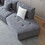 120" Teddy Fabric Sofa, Modern Modular Sectional Couch, Button Tufted Seat Cushion for Living room, Apartment & Office.(Gray) W1765S00025