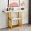 Modern Console Table, Metal Frame with Adjustable foot pads for Entrance, Corridor, Living room & Office.(Gold) W1765S00042