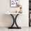 Modern Console Table, Exquisite shape design, Metal Frame with Adjustable foot pads for Entrance, Corridor, Living room & Office.(Black) W1765S00047