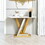 47.2"Modern Console Table, Exquisite shape design, Metal Frame with Adjustable foot pads for Entrance, Corridor, Living room & Office.(Gold) W1765S00053