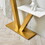 47.2"Modern Console Table, Exquisite shape design, Metal Frame with Adjustable foot pads for Entrance, Corridor, Living room & Office.(Gold) W1765S00055