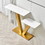 47.2"Modern Console Table, Exquisite shape design, Metal Frame with Adjustable foot pads for Entrance, Corridor, Living room & Office.(Gold) W1765S00055