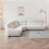 113"Large Lamb Fabric Sofa, Modern Corner Sectional Sofa with Tufted Seat Upholstered, Tool-Free assembly.(Beige) W1765S00062