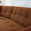 113"Large Lamb Fabric Sofa, Modern Corner Sectional Sofa with Tufted Seat Upholstered, Tool-Free assembly.(Dark Orange) W1765S00063