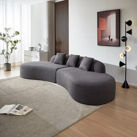 Modern Curved Sectional Sofa, 5-Seater Couch, Comfortable and Stylish for Living Room, Apartment, Home Decor P-W1765S00077