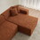 Modular Sectional Couch, Lambswool Fabric Modern L-Shape Sectional Sofa with Chaise Lounge, Living Room Upholstered 5-seater Corner Sofa Couch for Bedrooms, Apartment W1765S00085
