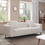 77.2" Large size two Seat Sofa,Modern Upholstered,White mohair Granular velvet W1767132491