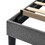 Simple King Size Grey Bed frame, Adjustable Headboard W1768122507