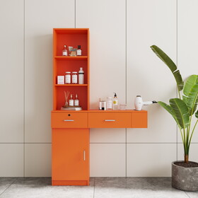 Orange modern simple hair desk, multi-layer storage space W1778114565