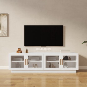 70.87" TV Stand, TV Cabinet & Entertainment Center with Shelves, Wood Storage Cabinet for Living Room or Bedroom W1778123909
