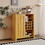 Storage Cabinet, Rattan Cabinet with 2 Adjustable Shelves,Sideboard Buffet Cabinet, wine cabinet,Coffee Bar Cabinet for Living Room W1778138369