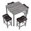 Dining Table, Bar Table and Chairs Set, 5 Piece Dining Table Set, Industrial Breakfast Table Set, for Living Room, Dining Room, Game Room W1781110637
