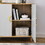 Most comfortable storage cabinet with doors and shelves, modern MDF feature cabinet with adjustable shelves, freestanding sideboard buffet cabinet for kitchen dining room living room hallway,