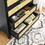 Bedroom 5 drawer dresser, rattan dresser modern wooden chest of drawers with spacious storage space for bedroom hallway living room W1781P183009