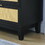 Bedroom 7 drawer dresser, rattan dresser modern wooden chest of drawers with spacious storage space for bedroom hallway living room W1781P183012