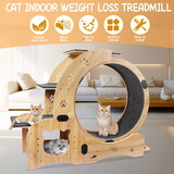 Cat Wheel 4-in-1 Cat Exercise Wheel,Upgraded Cat Wheel Exerciser for Indoor Cats,Large Cat Treadmill,Cat Running Wheel with Silent Wheel,Cat Walking Wheel Cat Furniture Cat Toys W1790133437