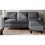 Sofas for families, apartments, dorms, bonus rooms, compact Spaces with lounge lounges, 3 seater, L-shaped design for the chaise, 680 LBS capacity - dark grey W1793138477