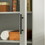 Modern Bathroom Storage Cabinet & Floor Standing cabinet with Glass Door with Double Adjustable Shelves and One Drawer, Extra Storage Space on Top, Gray(19.75"X13.75"X46") W1801109229