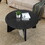 36" Round Coffee Table, Wooden Coffee Tables for Living Room Reception Room(Black) W1801110322