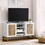 47 inch Mid Century White TV Stand with Adjustable Shelf, Rattan TV Stands, Entertainment Cabinet, Media Console for Living Room Bedroom Media Room, White Wood Finish & Metal Legs W1801115774