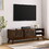 59 inch Mid Century Rattan TV Stand for 65 inch TV, Entertainment Cabinet, Media Console for Living Room Bedroom Media Room, Solid Wood Feet & Rattan Cabinet Doors - Dark Wood W1801115776