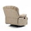 Large Manual Recliner Chair in Fabric for Living Room, Beige W1803130582