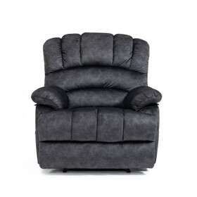Large Manual Recliner Chair in Fabric for Living Room, Gray W1803130584