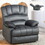 Large Manual Recliner Chair in Fabric for Living Room, Grey W1803P191938