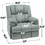 Manual Recliner Chair with Rocker and Swivel in Fabric for Living Room, Green W1803P204021