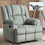 Manual Recliner Chair with Rocker and Swivel in Fabric for Living Room, Green W1803P204021