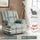 Manual Recliner Chair with Rocker and Swivel in Fabric for Living Room, Green W1803P204021