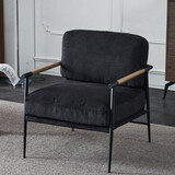 Leisure chair lounge chair velvet Black color