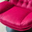 Swivel Leisure chair lounge chair velvet RED color with ottoman W1805142162