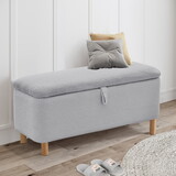 Basics Upholstered Storage Ottoman and Entryway Bench GREY W1805P145921