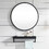 Tempered mirror 28" Wall Circle Mirror for Bathroom, Black Round Mirror for Wall, 20 inch Hanging Round Mirror for Living Room, Vanity, Bedroom W1806P149705