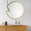 Tempered mirror 28" Wall Circle Mirror for Bathroom, Gold Round Mirror for Wall, 20 inch Hanging Round Mirror for Living Room, Vanity, Bedroom W1806P149707