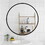 Tempered mirror 32" Wall Circle Mirror for Bathroom, Black Round Mirror for Wall, 20 inch Hanging Round Mirror for Living Room, Vanity, Bedroom W1806P149708