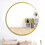 Tempered mirror 32" Wall Circle Mirror for Bathroom, Gold Round Mirror for Wall, 20 inch Hanging Round Mirror for Living Room, Vanity, Bedroom W1806P149710