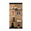 Two-door Tawny Glass Display Cabinet 4 Shelves with Door, Floor Standing Curio Bookshelf for Living Room Bedroom Office, 64.7"*31.7"*14.3", Black W1806S00013