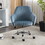 Accent chair Modern home office leisure chair with adjustable velvet height and adjustable casters(LIGHTBLUE) W1807P149917