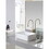 Black Gim Vessel Bathroom Sink Basin in White Ceramic Single Basin Ceramic Farmhouse Kitchen Sink with Basket Strainer W1809124276