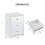 3 Drawer Nightstand for Bedroom, Modern Wood and Mirrored Nightstand, Square Bedside Glass End Table with Storage for Bedroom Room, Sofa, White