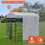 Large Dog Kennel Outdoor Pet Pens Dogs Run Enclosure Animal Hutch Metal Coop Fence with Roof Cover(6.6'L x 3.9'W x 5.9'H) W1820P172862