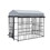 Large Dog Kennel Outdoor Pet Pens Dogs Run Enclosure Animal Hutch Metal Coop Fence with Roof Cover(6.6'L x 3.9'W x 5.9'H) W1820P172862