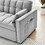 Sleeper Sofa Couch w/Pull Out Bed, 55" Modern Velvet Convertible Sleeper Sofa Bed, Small Love seat Sofa Bed w/Pillows & Side Pockets for Small Space, Living Room, Apartment,Gray W1825P146668