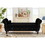 63.38"Velvet Multifunctional Storage Rectangular ottoman bench Comes with crystal buckle Solid Wood Legs with 1 Pillow,Black W1825P185499