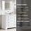 36" Freestanding Single Bathroom Vanity with Marble Top W1826135986