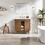 36" Freestanding Single Bathroom Vanity with Marble Top W1826136012